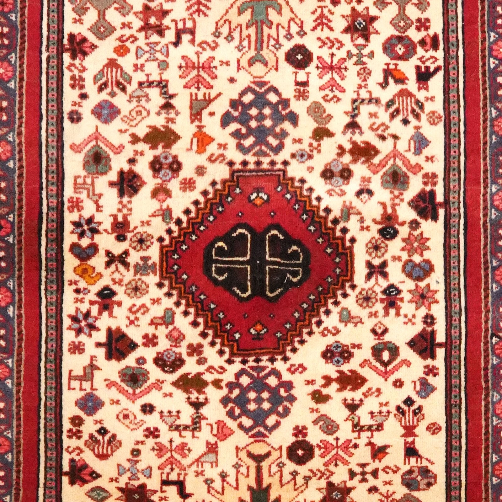Gashgai — Hand-knotted, 74x155 cm, Beige, 100% Virgin Wool | View 4