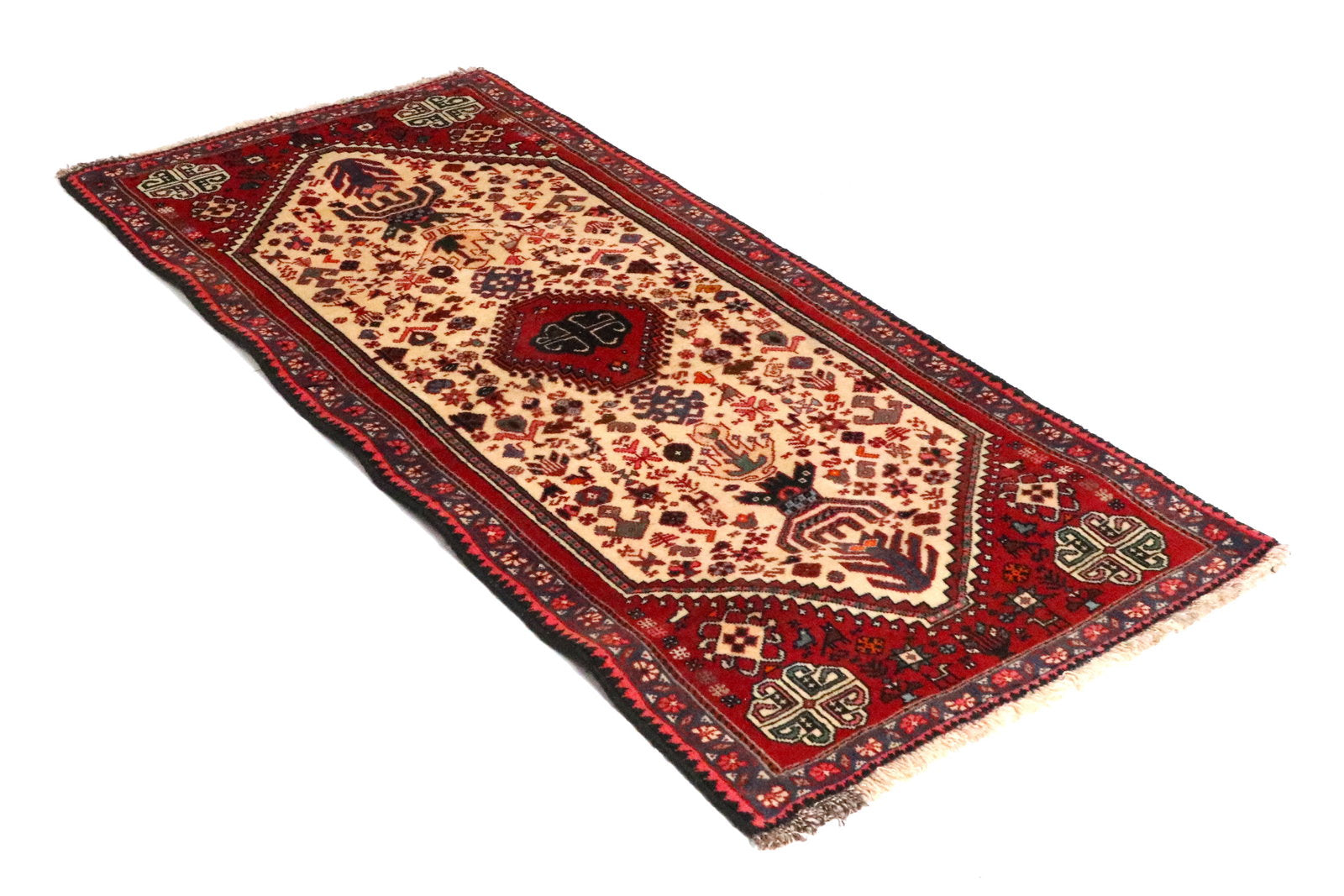 Gashgai — Handgefertigt, 155x74 cm, Blau, 100% Virgin Wool | View 6