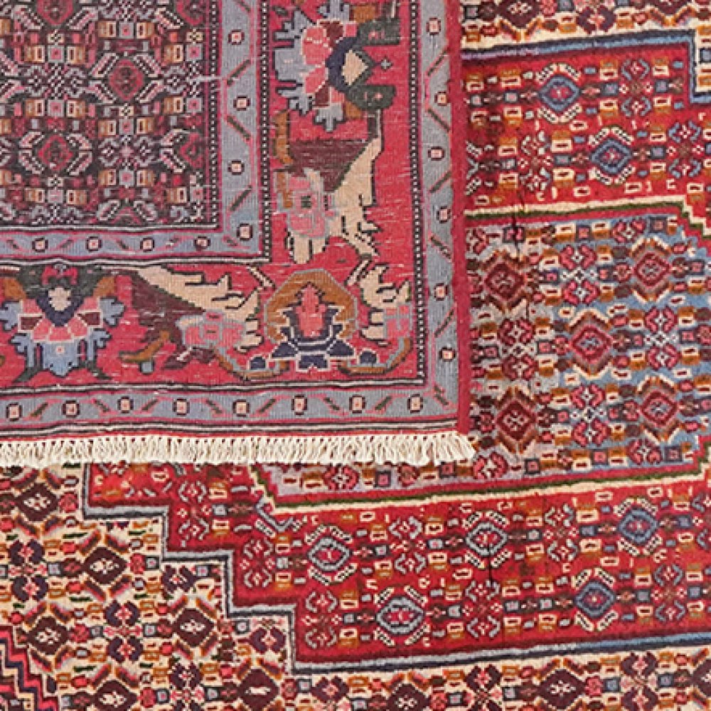 Senneh — Hand-knotted, 122x130 cm, Beige, 100% Virgin Wool | View 6
