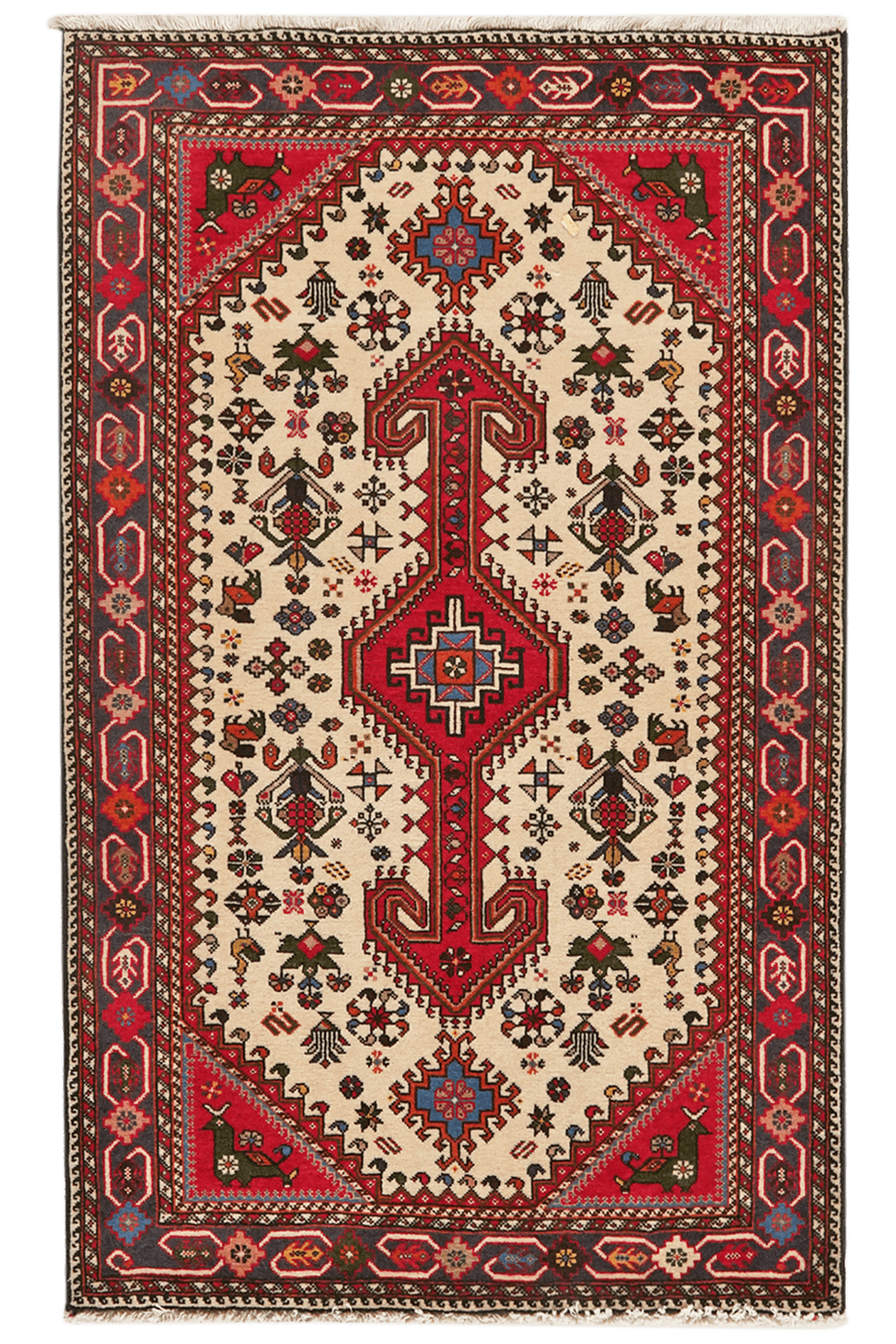 Nasrabad — Hand-knotted, 81x128 cm, Beige, 100% Virgin Wool | Main view