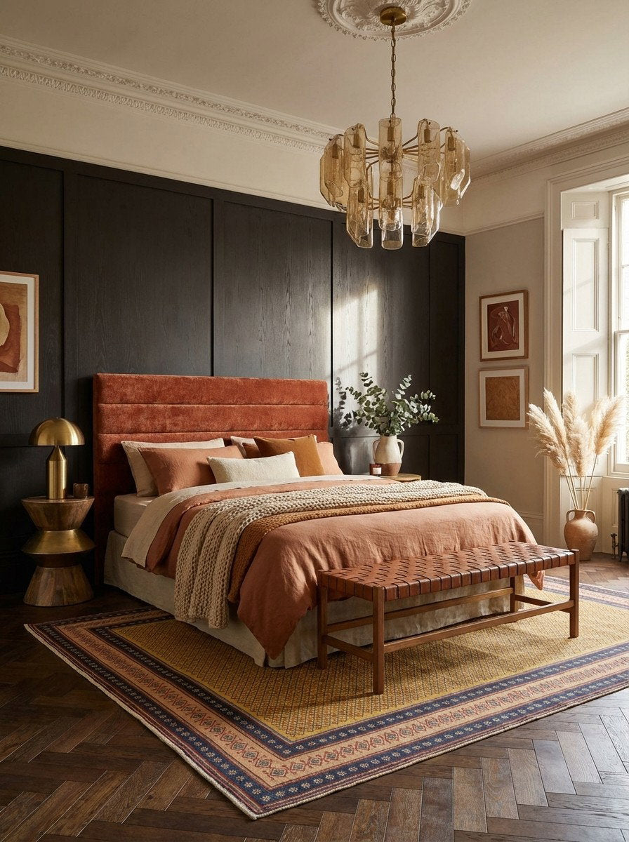 Sumak Afshar — Handgefertigt, 265x219 cm, Braun, 100% Virgin Wool | Back view