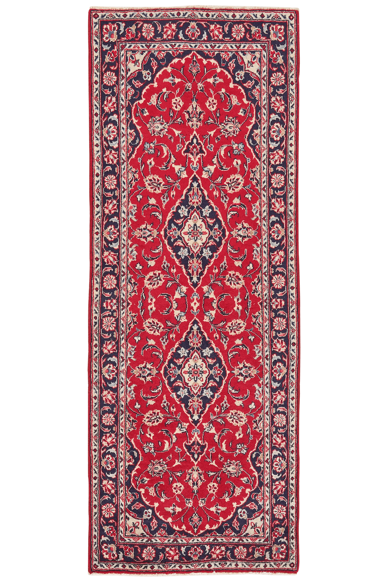 Ardakan — Hand-knotted, 81x216 cm, Red, 100% Virgin Wool | Main view