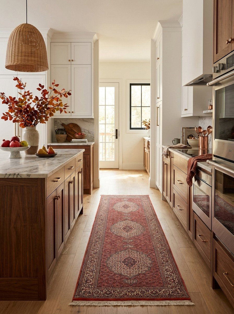 Bidjar Bookan — Handgefertigt, 302x87 cm, Beige, 100% Virgin Wool | Back view