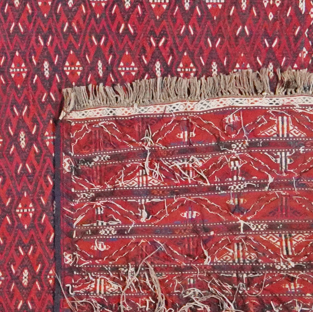 Kelim — Handmade, 230x435 cm, Red, 100% Virgin Wool | View 6