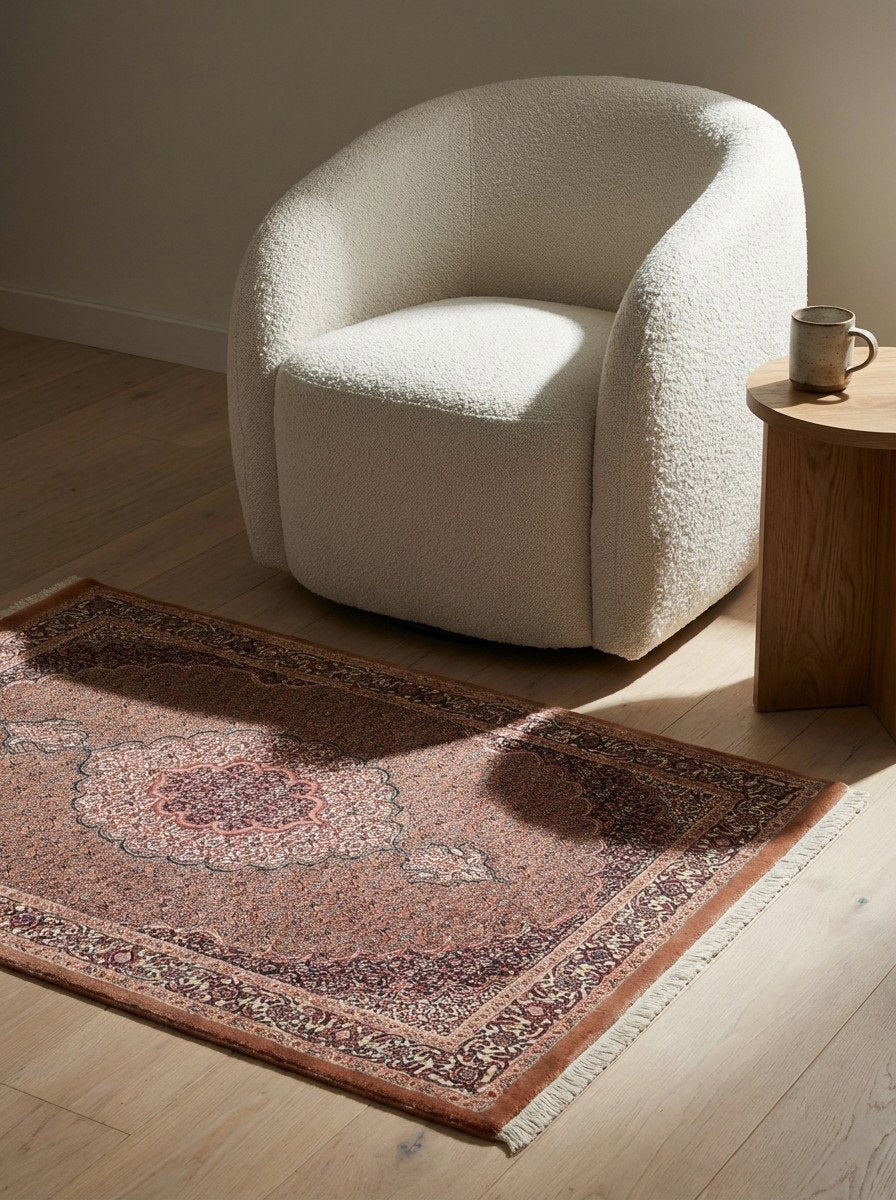 Bidjar Bookan — Handgefertigt, 160x109 cm, Beige, 100% Virgin Wool | Detail view