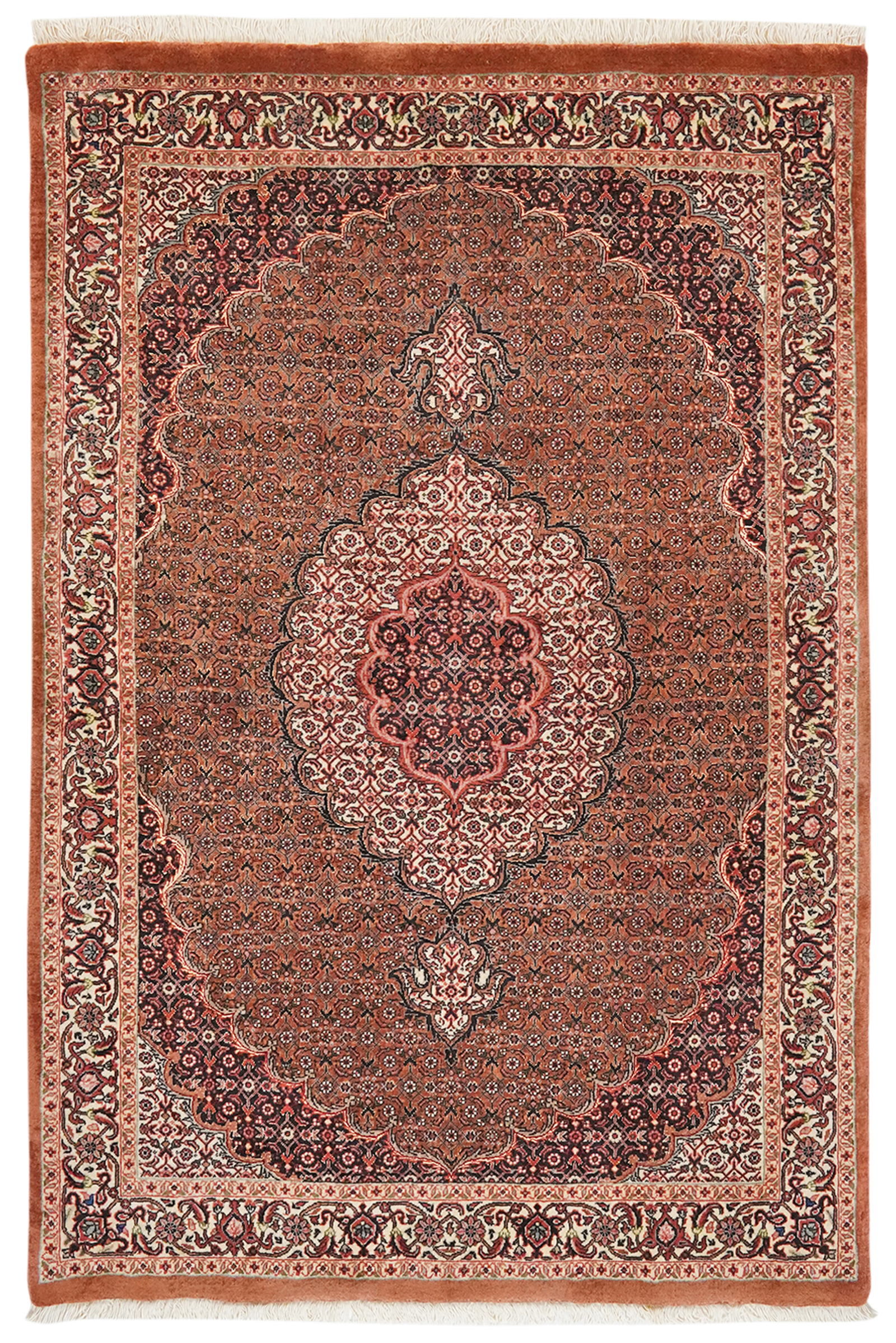 Bidjar Bookan — Handgefertigt, 160x109 cm, Beige, 100% Virgin Wool | Main view