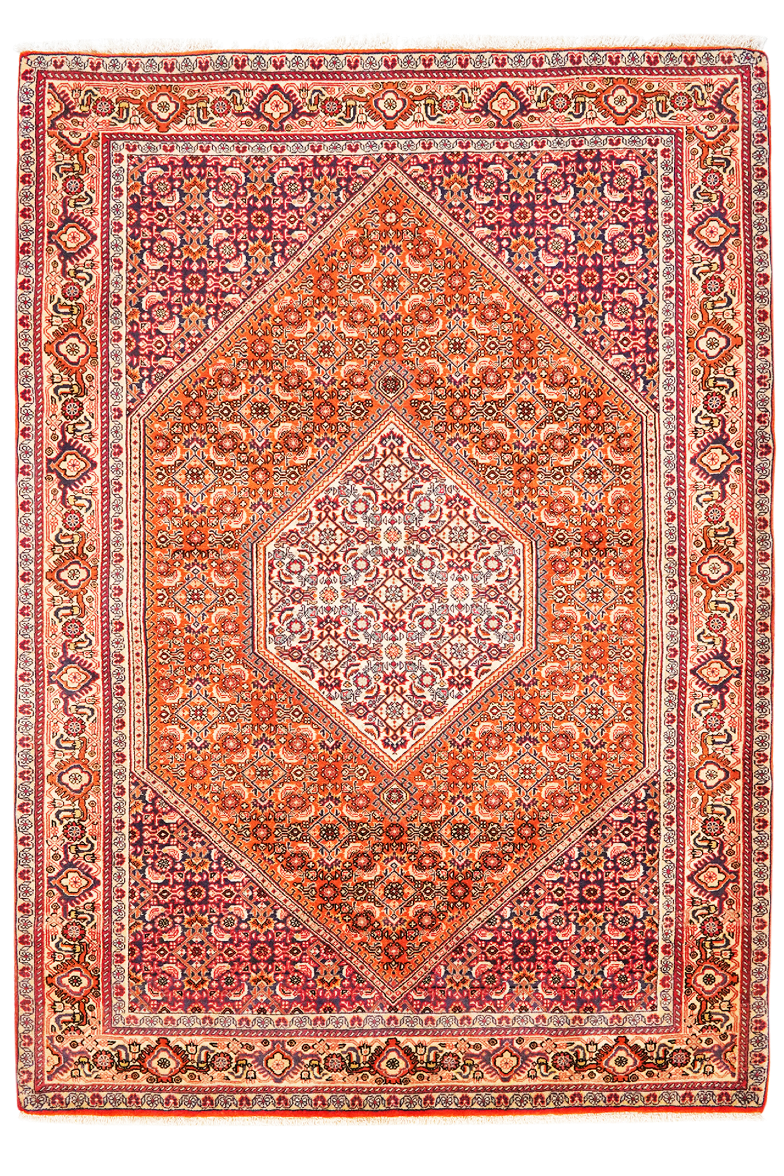 Bidjar Bookan — Hand-knotted, 118x177 cm, Red, 100% Virgin Wool | Main view