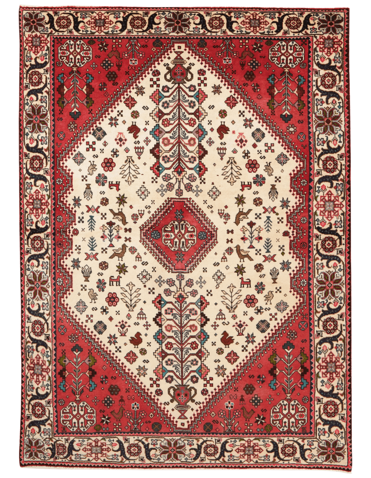 Abadeh — Hand-knotted, 149x215 cm, Beige, 100% Virgin Wool | Main view