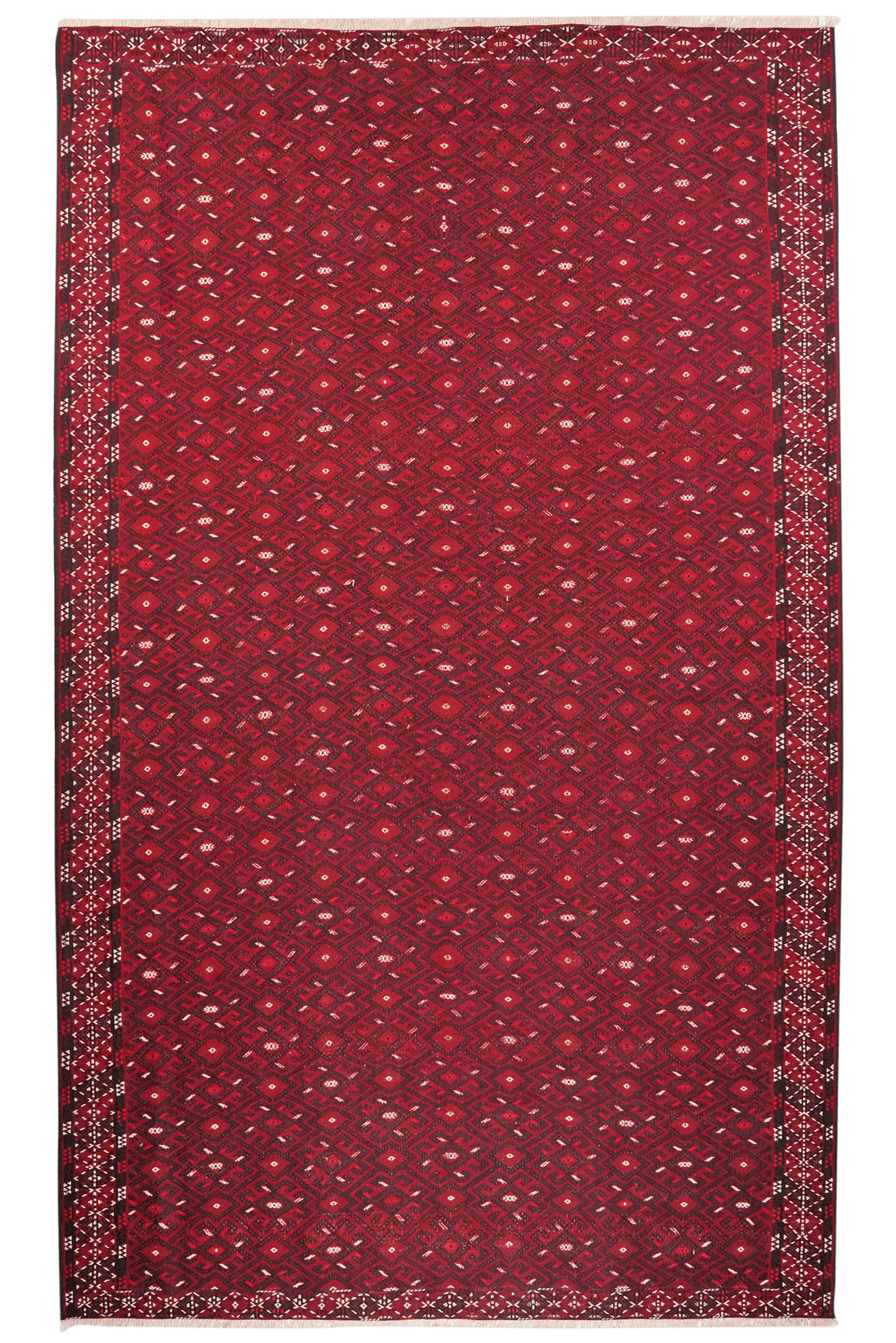 Kelim Turkman — Handmade, 221x367 cm, Multicolor, 100% Virgin Wool | Main view