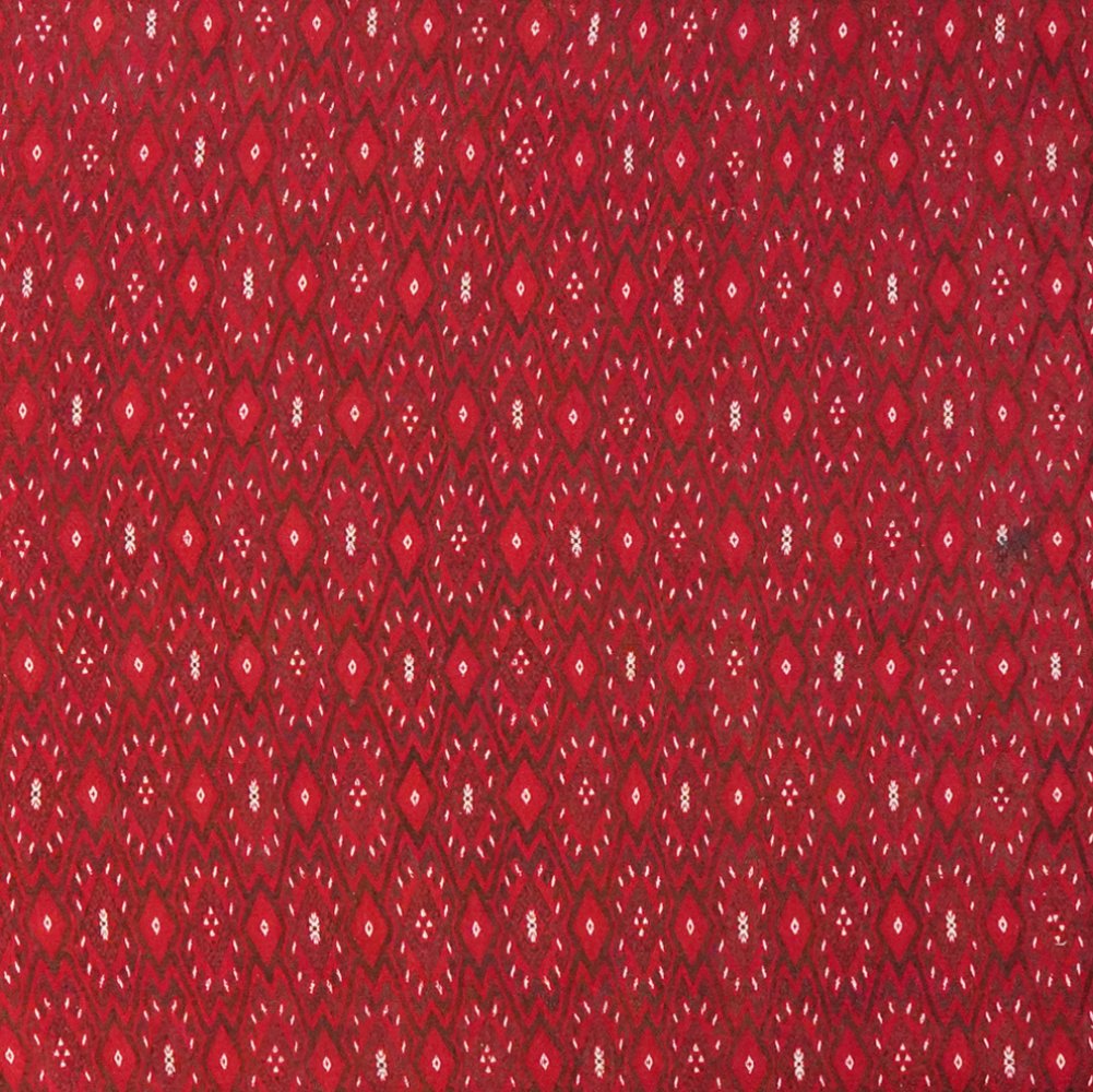 Kelim Turkman — Handmade, 225x355 cm, Red, 100% Virgin Wool | View 4