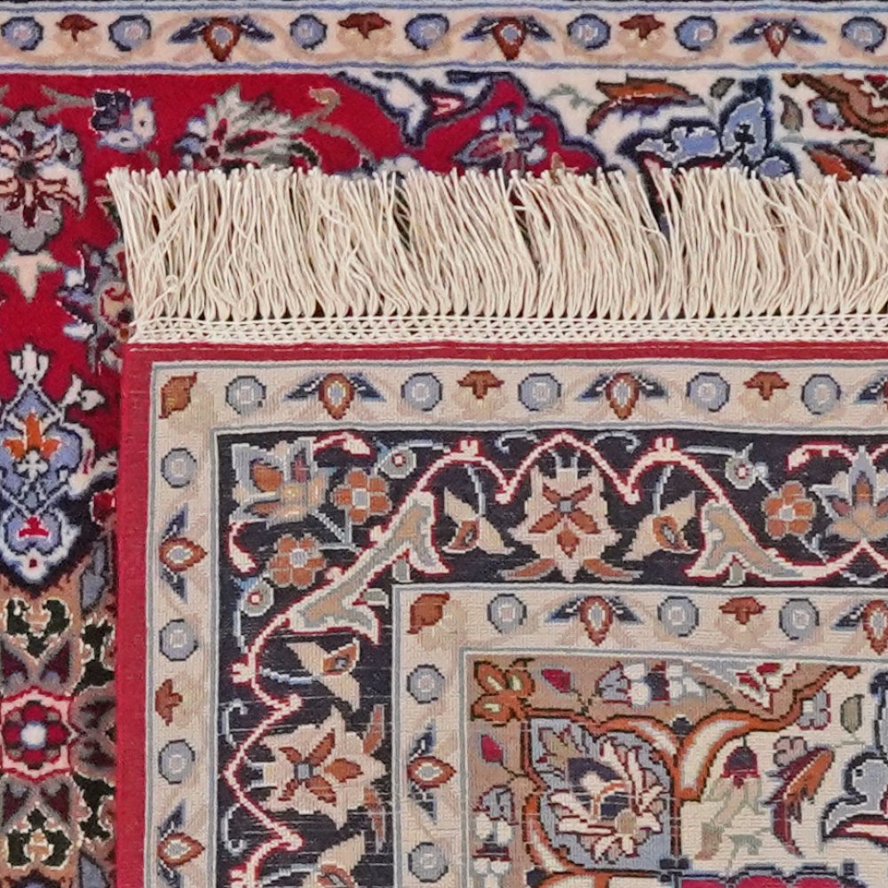Isfahan — Hand-knotted, 71x105 cm, Red, 95% Schurwolle, 5% Seide | View 6