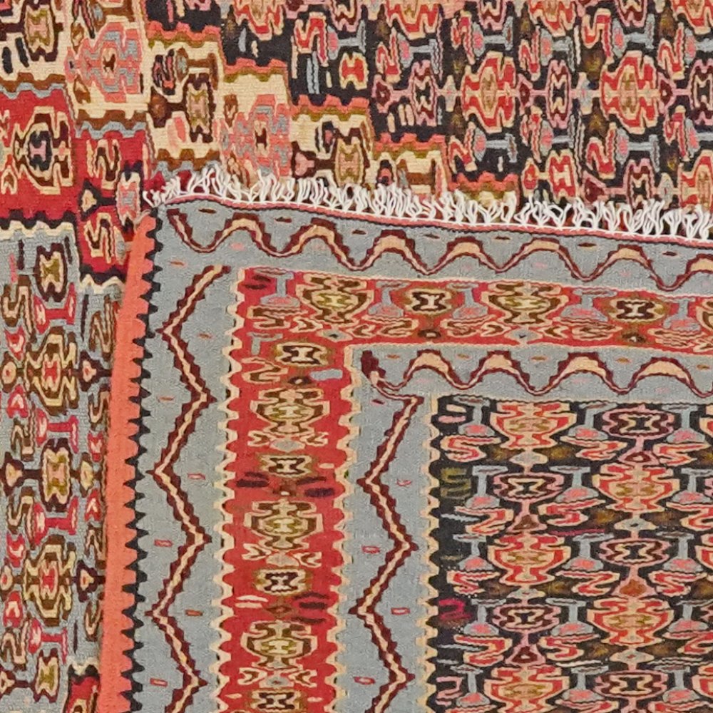 Kelim Senneh — Handmade, 113x202 cm, Multicolor, 100% Virgin Wool | View 6