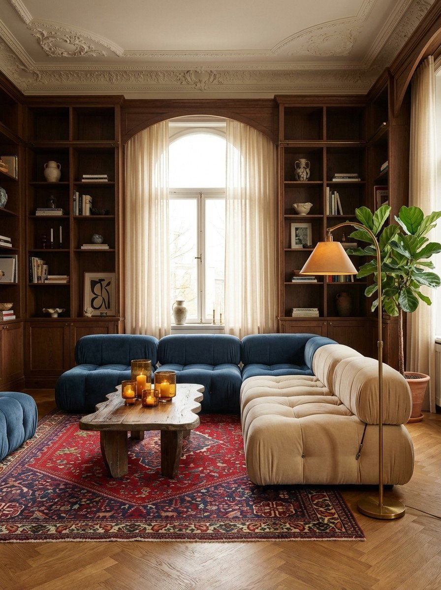 Abadeh — Handgefertigt, 210x157 cm, Beige, 100% Virgin Wool | Back view