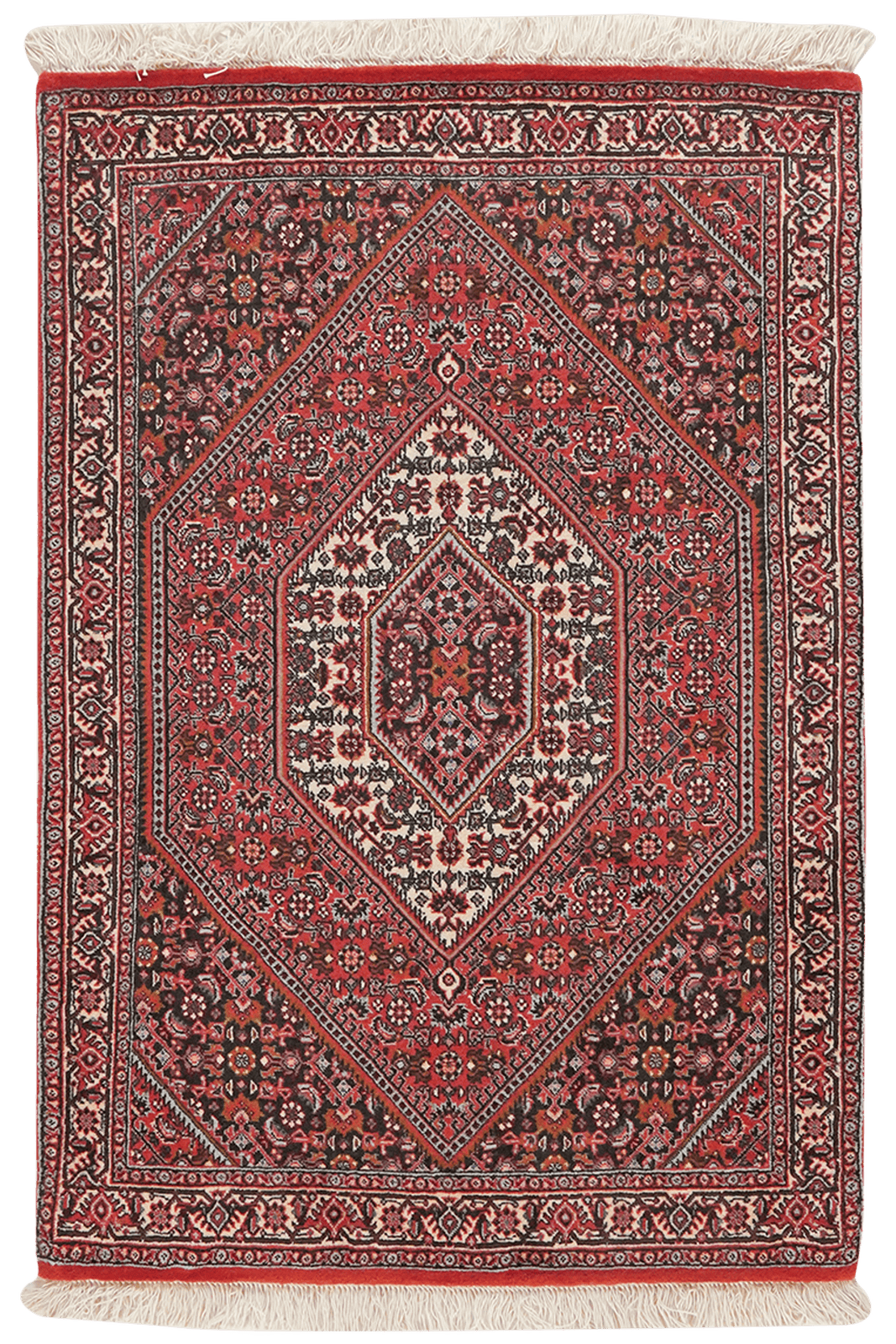Bidjar Bookan — Hand-knotted, 75x112 cm, Red, 100% Virgin Wool | Main view
