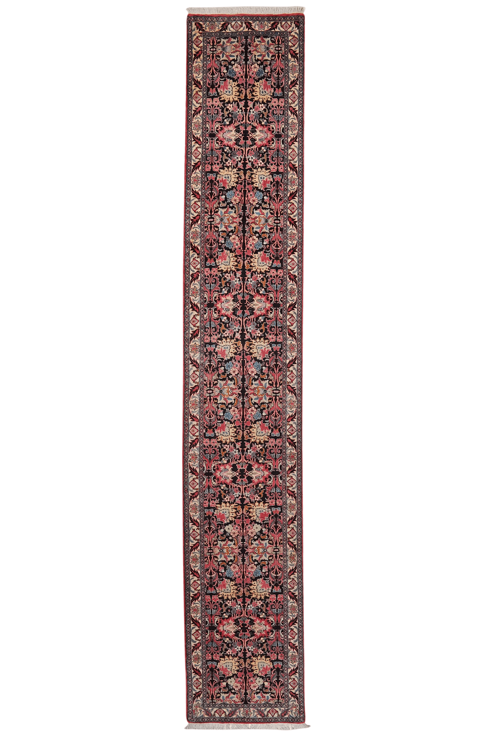 Bidjar — Hand-knotted, 65x392 cm, Blue, 100% Virgin Wool | Main view