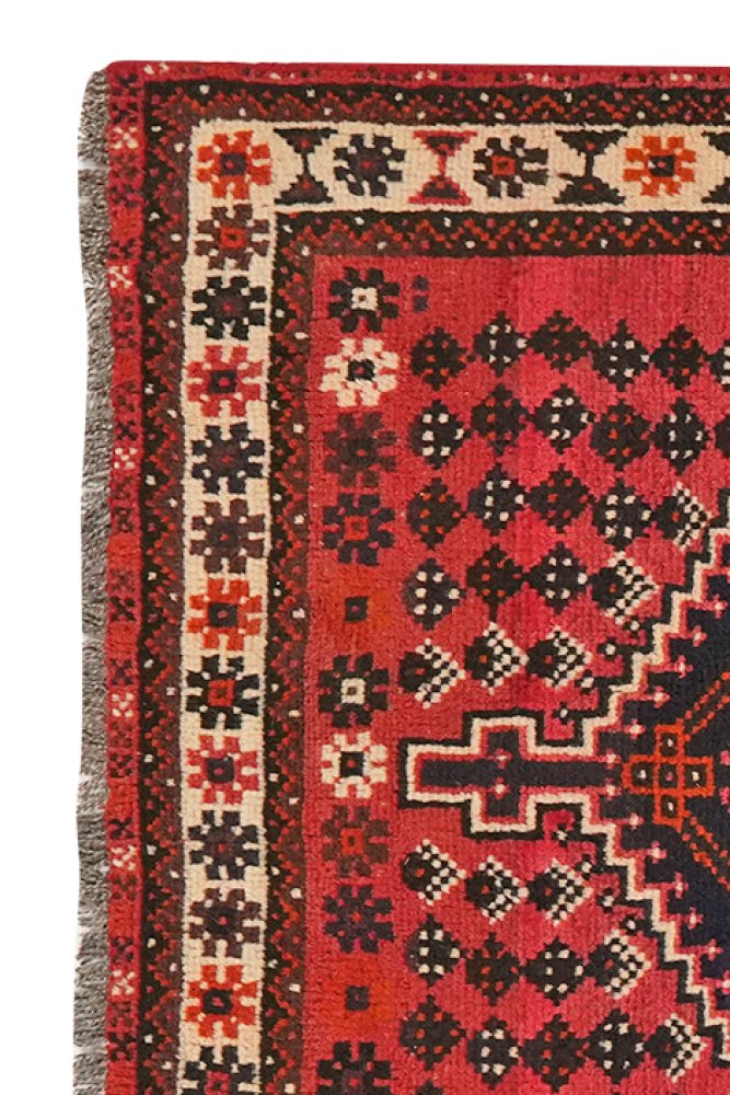 Shiraz — Hand-knotted, 100x92 cm, Red, 100% Virgin Wool | View 3