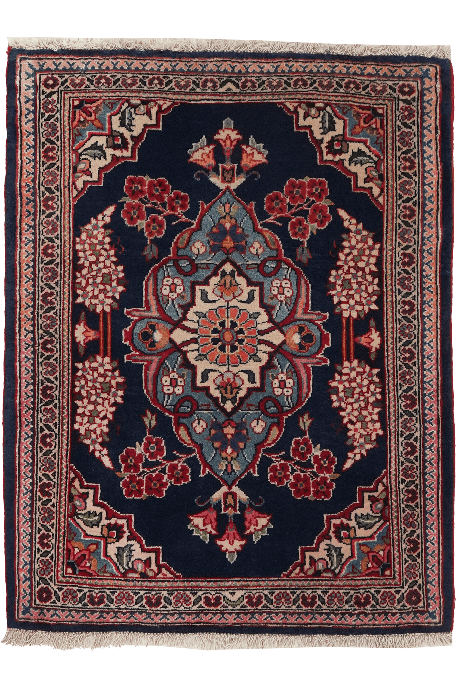 Kashan — Hand-knotted, 62x80 cm, Blue, 100% Virgin Wool | Main view