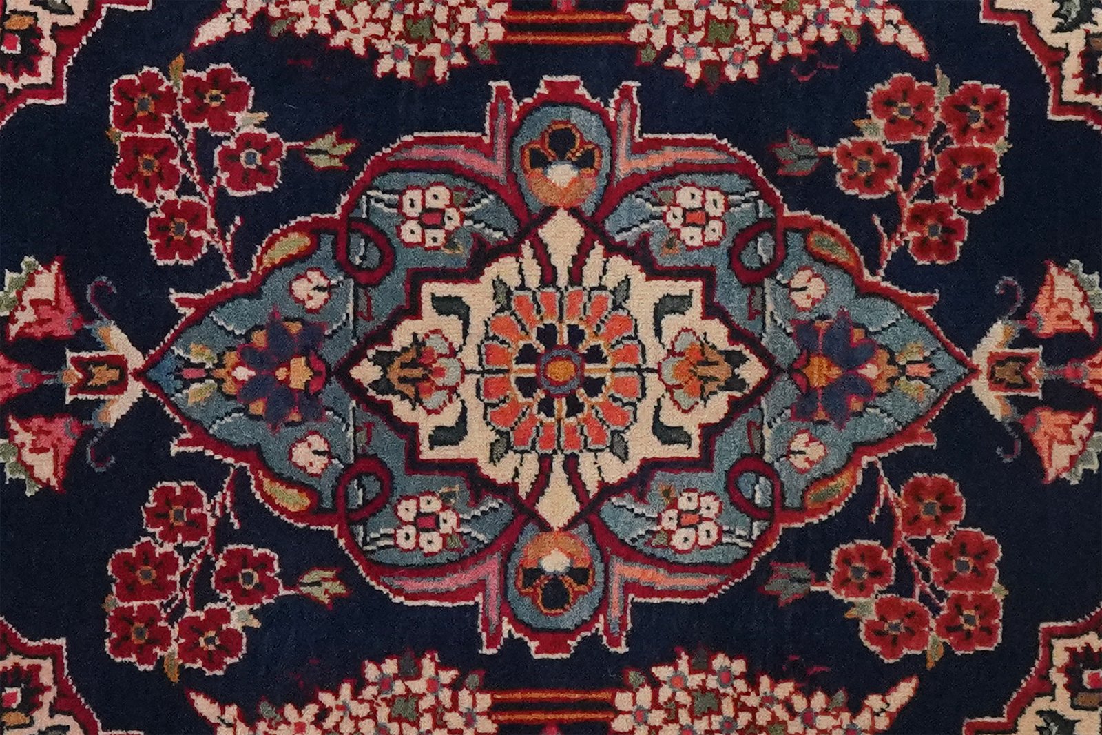 Kashan — Hand-knotted, 62x80 cm, Blue, 100% Virgin Wool | View 4