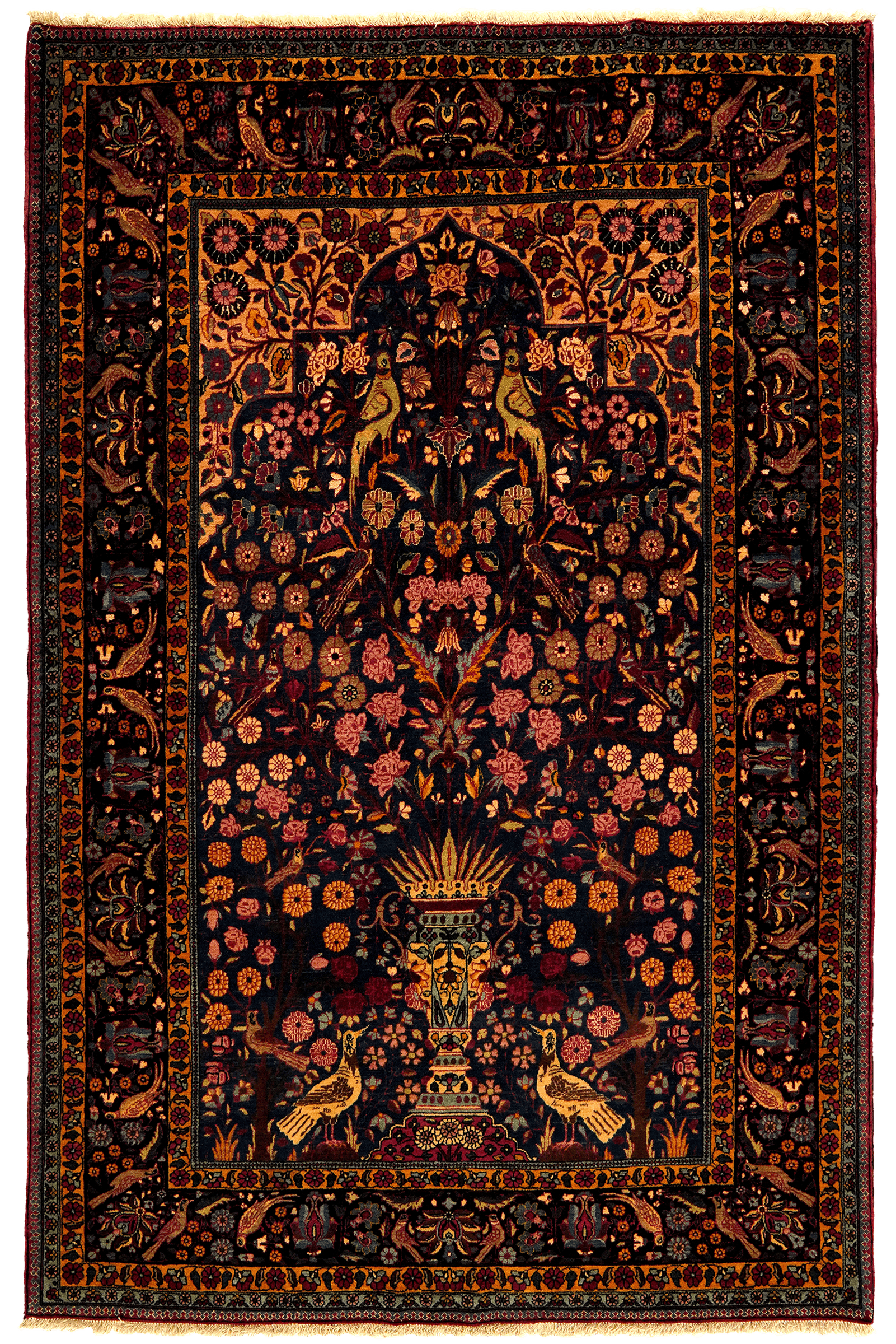 Teheran — Hand-knotted, 143x218 cm, Blue, 100% Virgin Wool | Main view