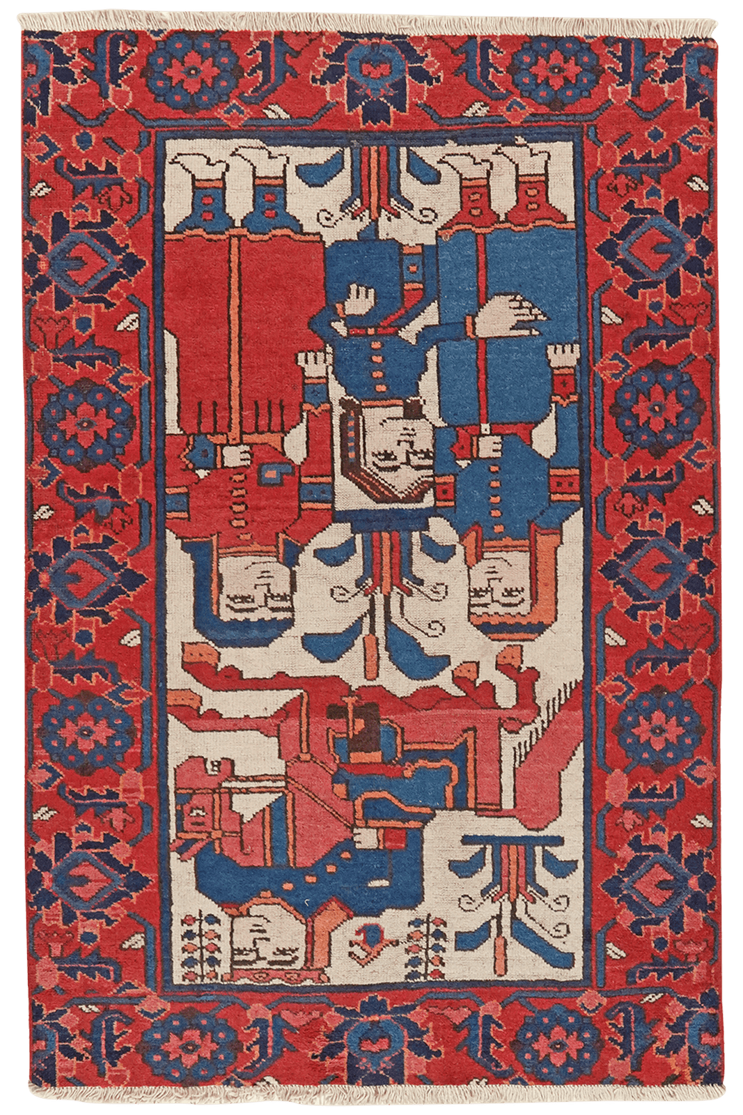 Ferdos — Hand-knotted, 100x153 cm, Beige, 100% Virgin Wool | Main view
