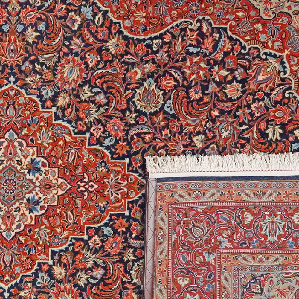Ghazvin — Hand-knotted, 198x295 cm, Blue, 100% Virgin Wool | View 6