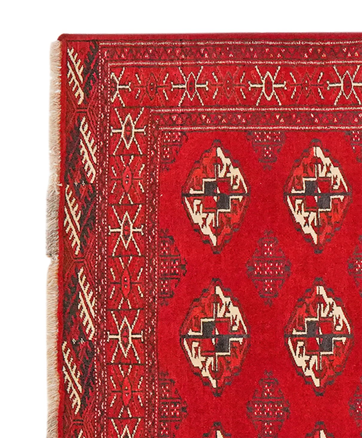 Turkman — Hand-knotted, 115x148 cm, Red, 100% Virgin Wool | View 3