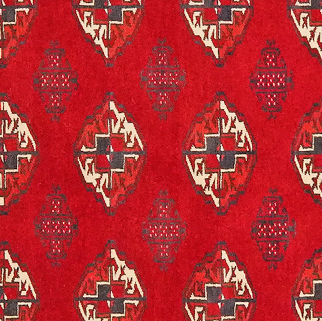 Turkman — Hand-knotted, 115x148 cm, Red, 100% Virgin Wool | View 4