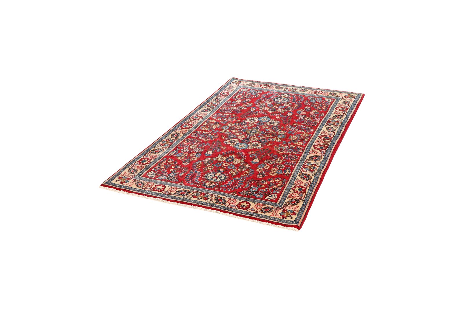 Sarough — Hand-knotted, 107x168 cm, Red, 100% Virgin Wool | View 5