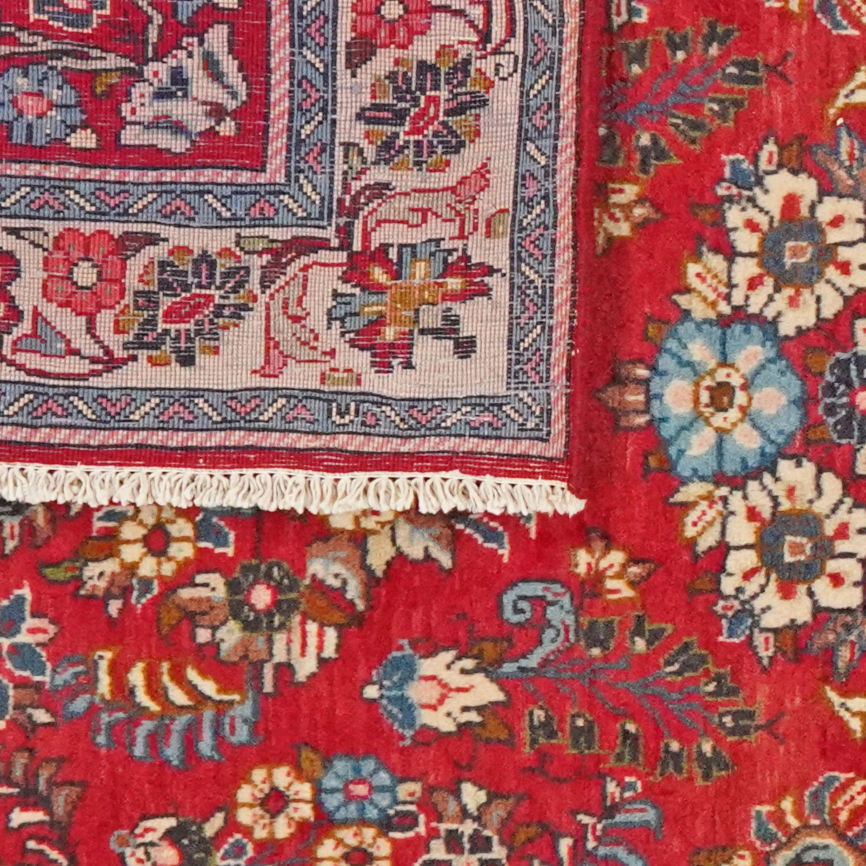 Sarough — Hand-knotted, 107x168 cm, Red, 100% Virgin Wool | View 6