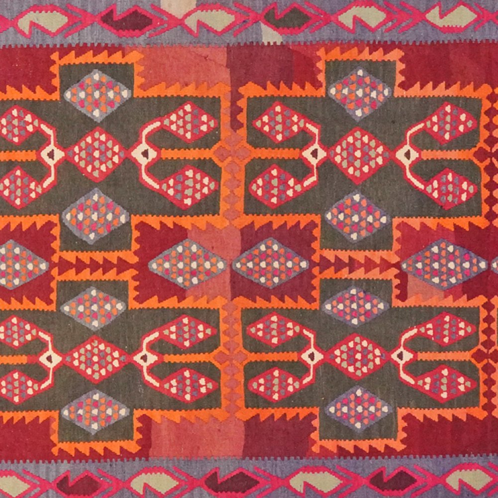 Kelim Ardebil — Handmade, 183x402 cm, Multicolor, 100% Virgin Wool | View 4