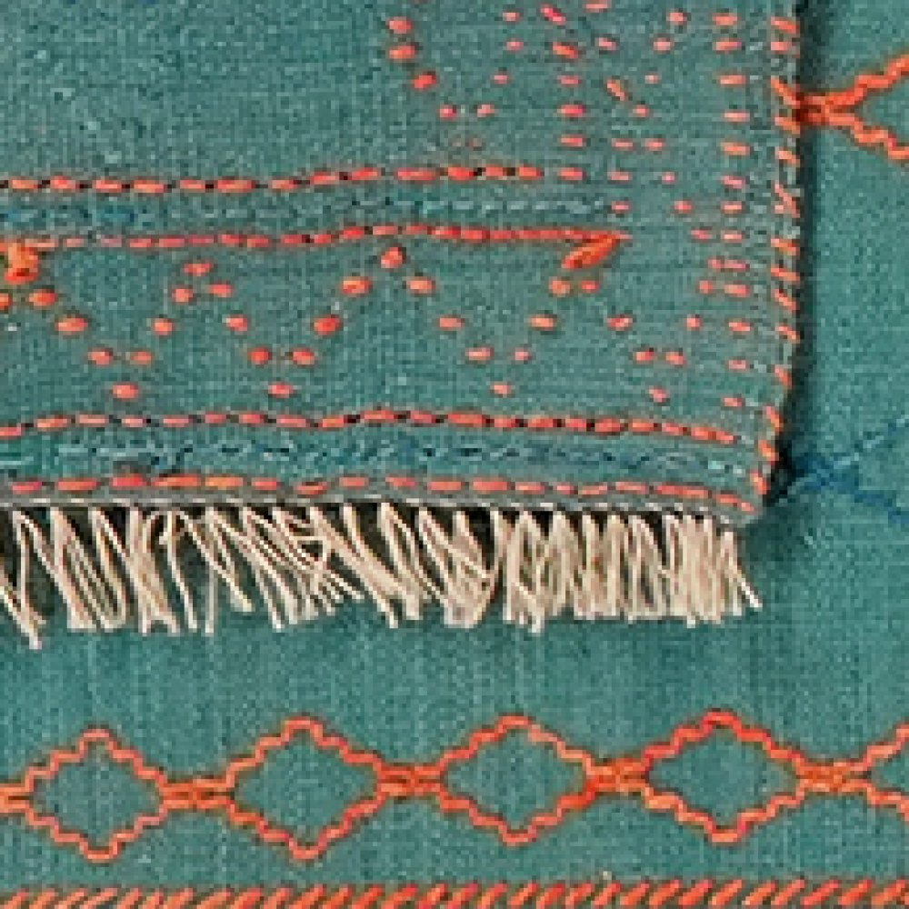 Kelim Gashgai — Handmade, 58x207 cm, Green, 100% Virgin Wool | View 6