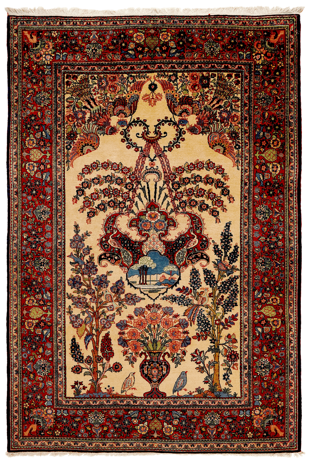 Kashan — Hand-knotted, 133x199 cm, Brown, 100% Virgin Wool | Main view