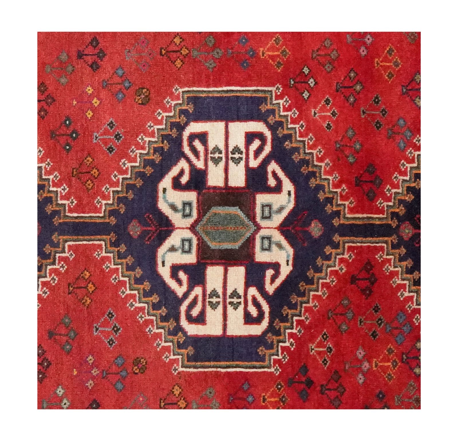Gashgai — Hand-knotted, 158x258 cm, Red, 100% Virgin Wool | View 4