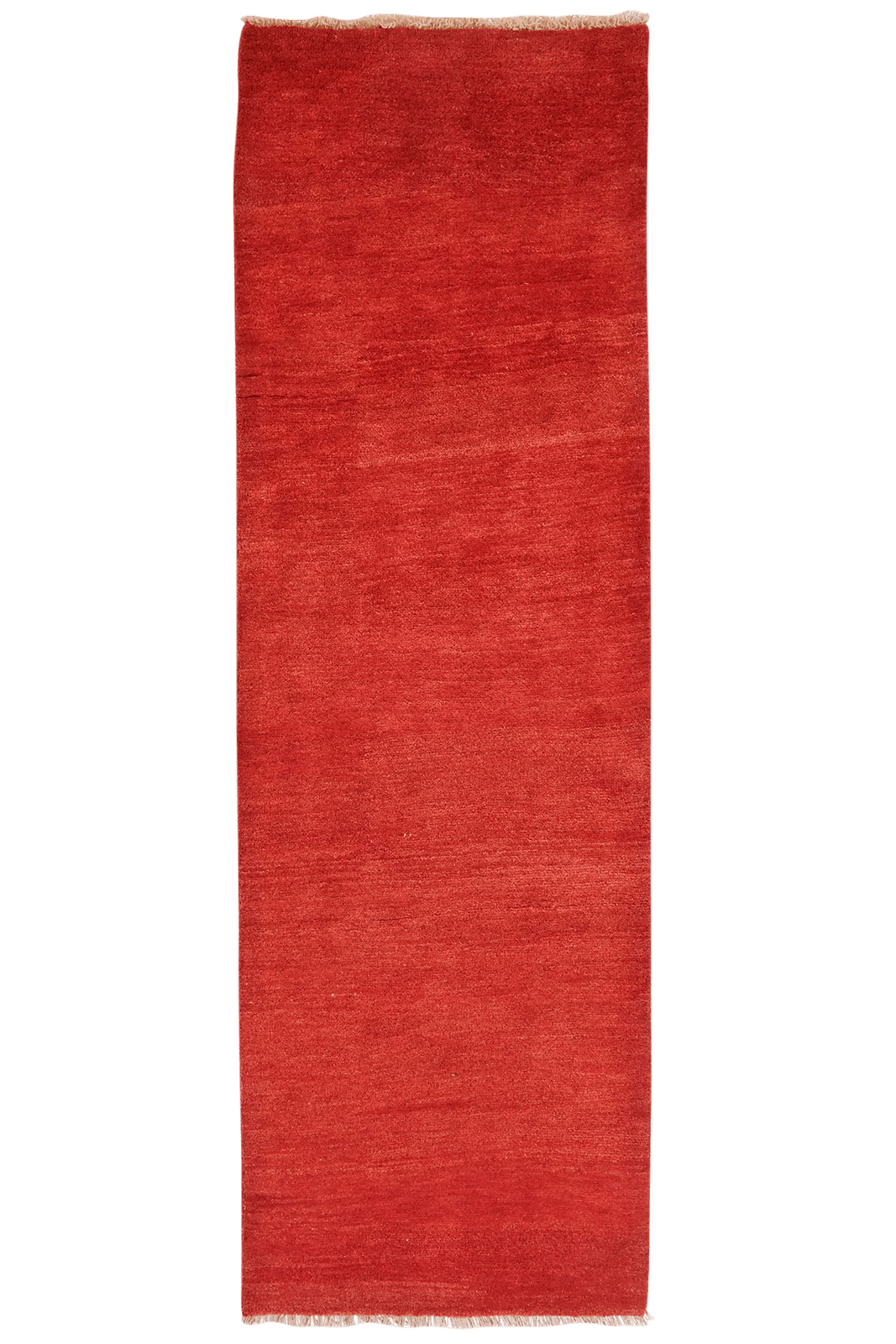 Gabbeh — Hand-knotted, 82x255 cm, Red, 100% Virgin Wool | Main view
