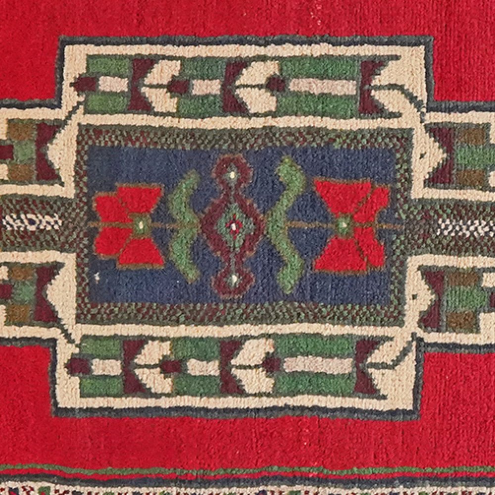 Konya — Hand-knotted, 86x167 cm, Red, 100% Virgin Wool | View 4
