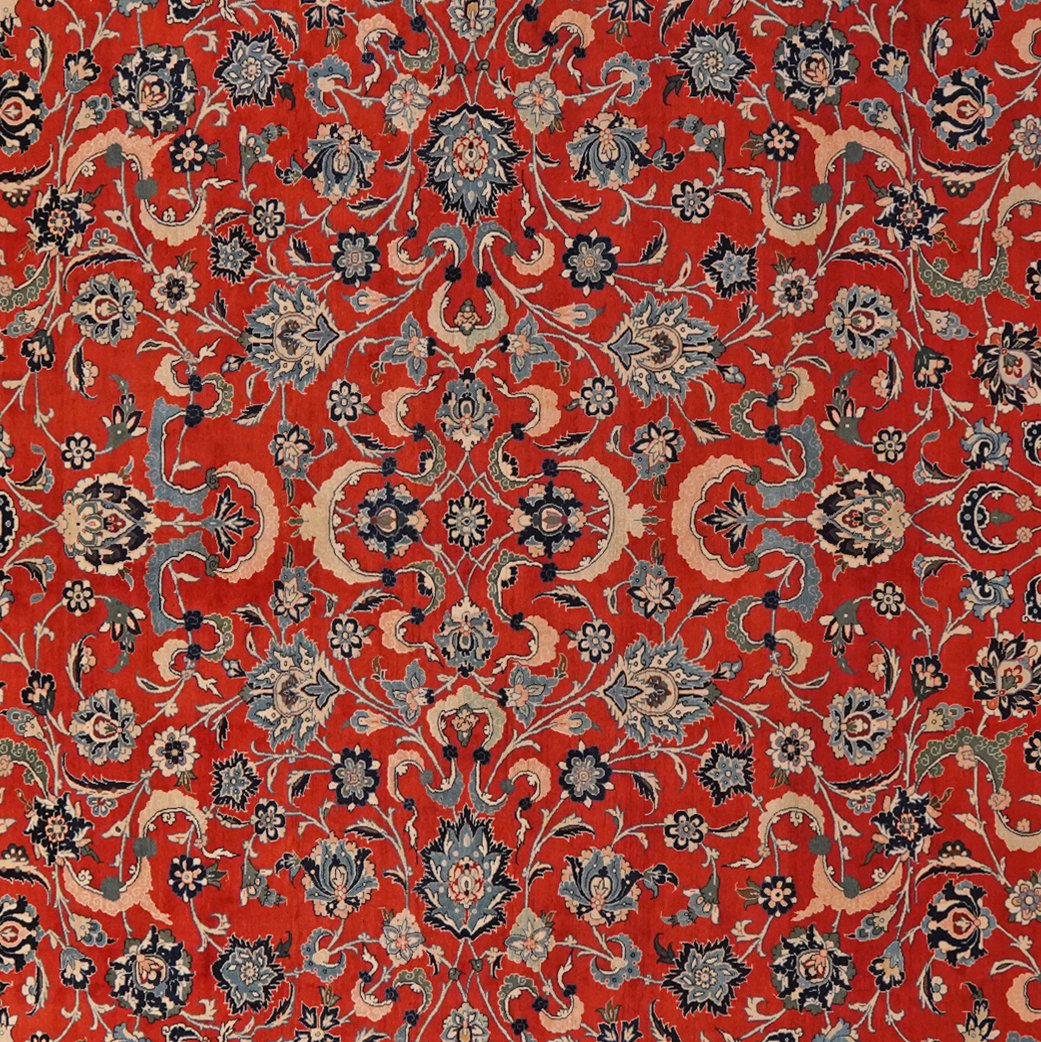 Bidjar — Hand-knotted, 303x387 cm, Red, 100% Virgin Wool | View 4