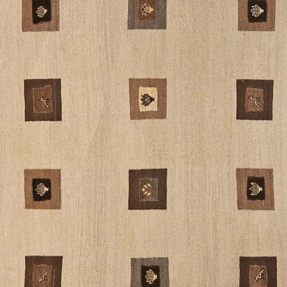 Kelim Gashgai — Handmade, 205x294 cm, Beige, 100% Virgin Wool | View 4