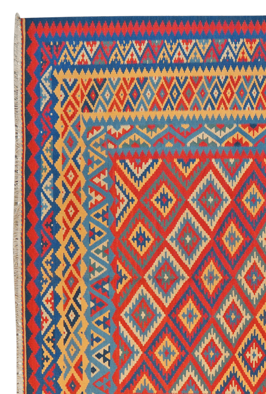 Kelim Gashgai — Handmade, 314x405 cm, Red, 100% Virgin Wool | View 3
