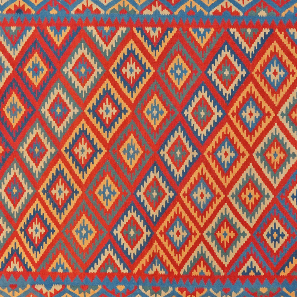 Kelim Gashgai — Handmade, 314x405 cm, Red, 100% Virgin Wool | View 4