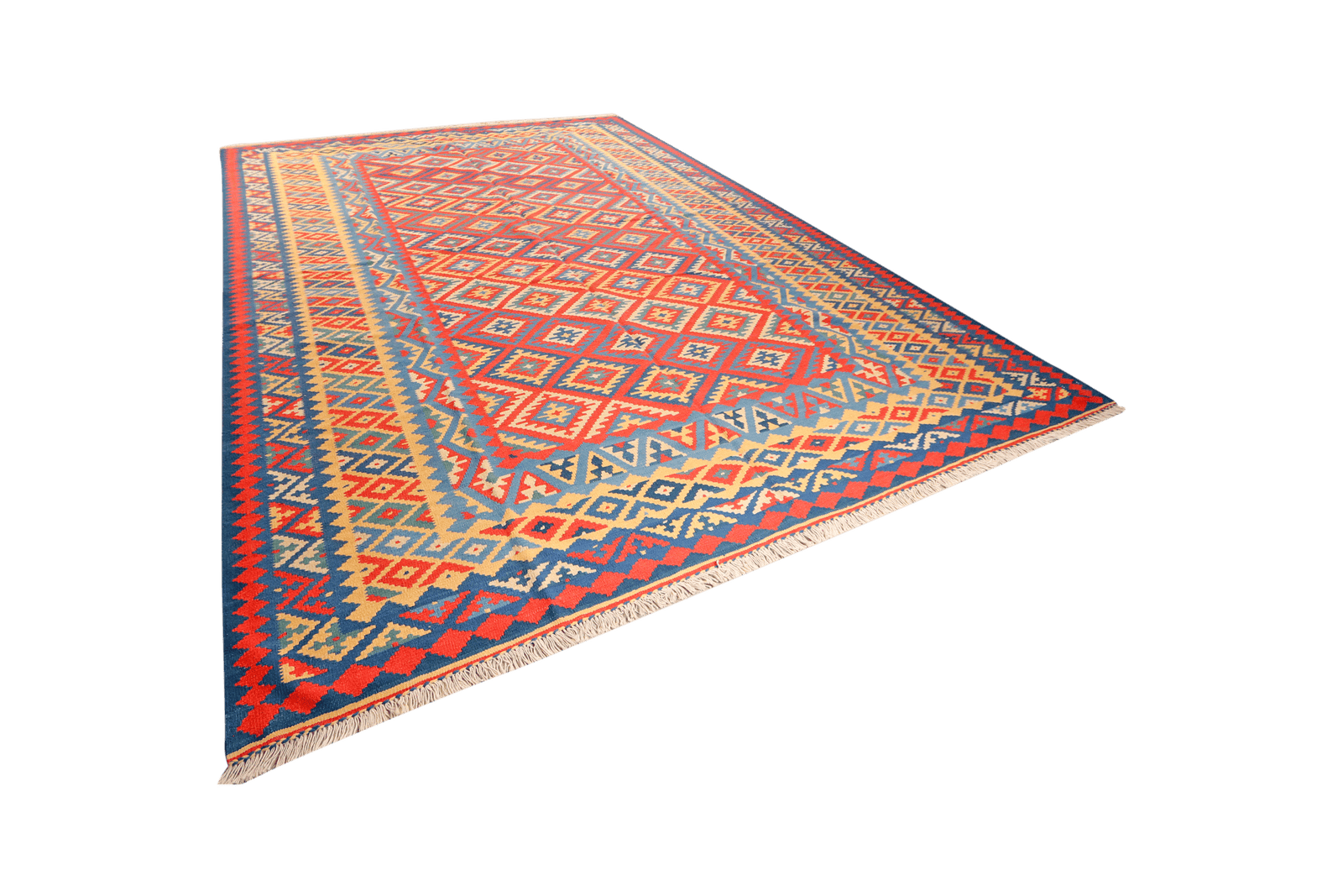 Kelim Gashgai — Handmade, 314x405 cm, Red, 100% Virgin Wool | View 5