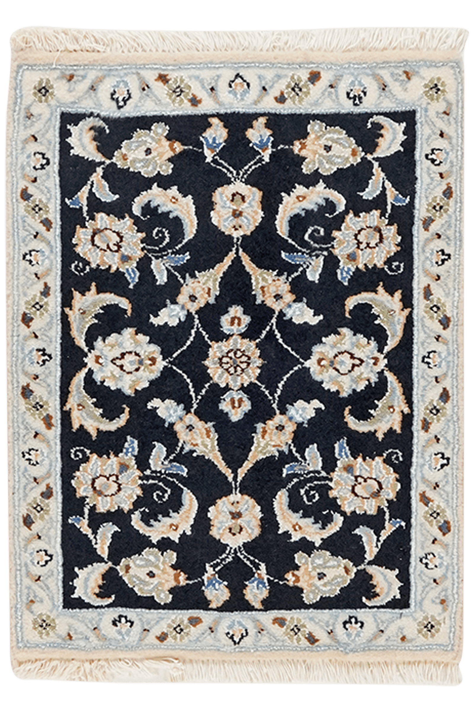 Nain 9La — Hand-knotted, 49x64 cm, Blue, 100% Virgin Wool | Main view