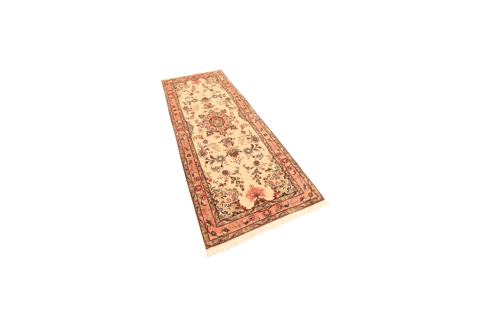 Tabriz 50 Raj — Hand-knotted, 80x209 cm, Beige, 100% Virgin Wool | View 5