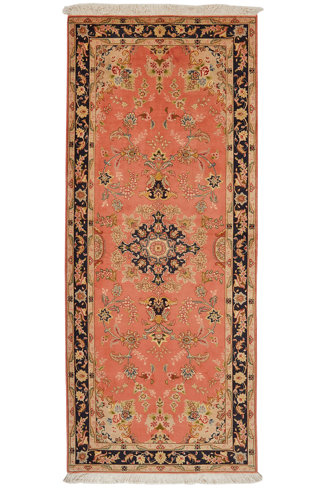 Tabriz 50 Raj — Hand-knotted, 83x203 cm, Red, 100% Virgin Wool | Main view