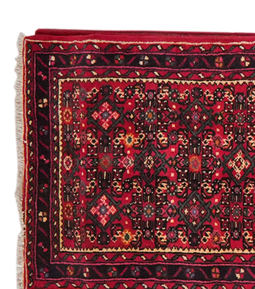 Hosseinabad — Hand-knotted, 73x985 cm, Red, 100% Virgin Wool | View 3