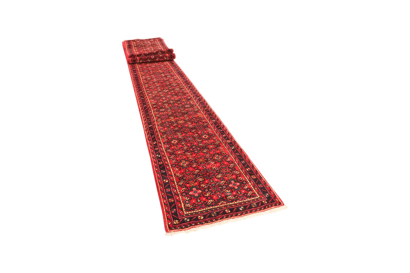 Hosseinabad — Hand-knotted, 73x985 cm, Red, 100% Virgin Wool | View 5