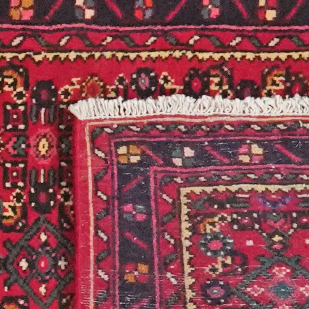 Hosseinabad — Hand-knotted, 73x985 cm, Red, 100% Virgin Wool | View 6