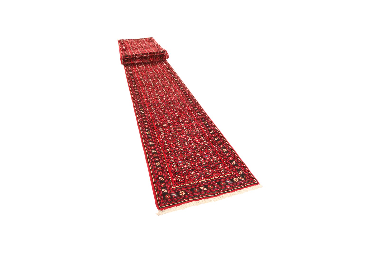Hosseinabad — Hand-knotted, 77x1397 cm, Red, 100% Virgin Wool | View 5