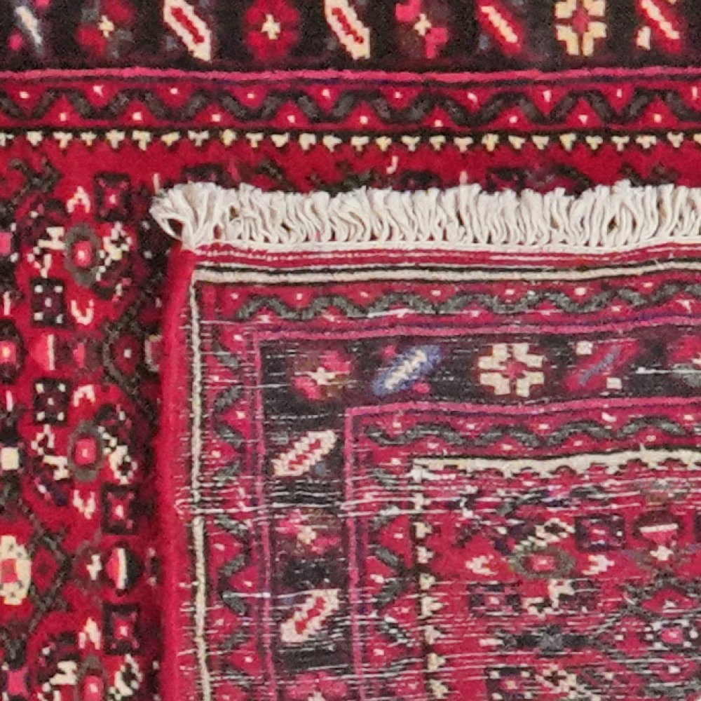 Hosseinabad — Hand-knotted, 77x1397 cm, Red, 100% Virgin Wool | View 6