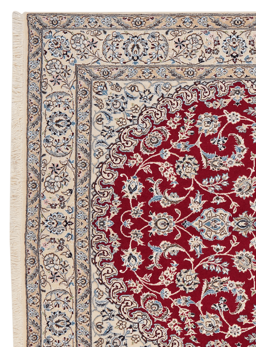 Nain 9La — Hand-knotted, 164x235 cm, Red, 100% Virgin Wool | View 3