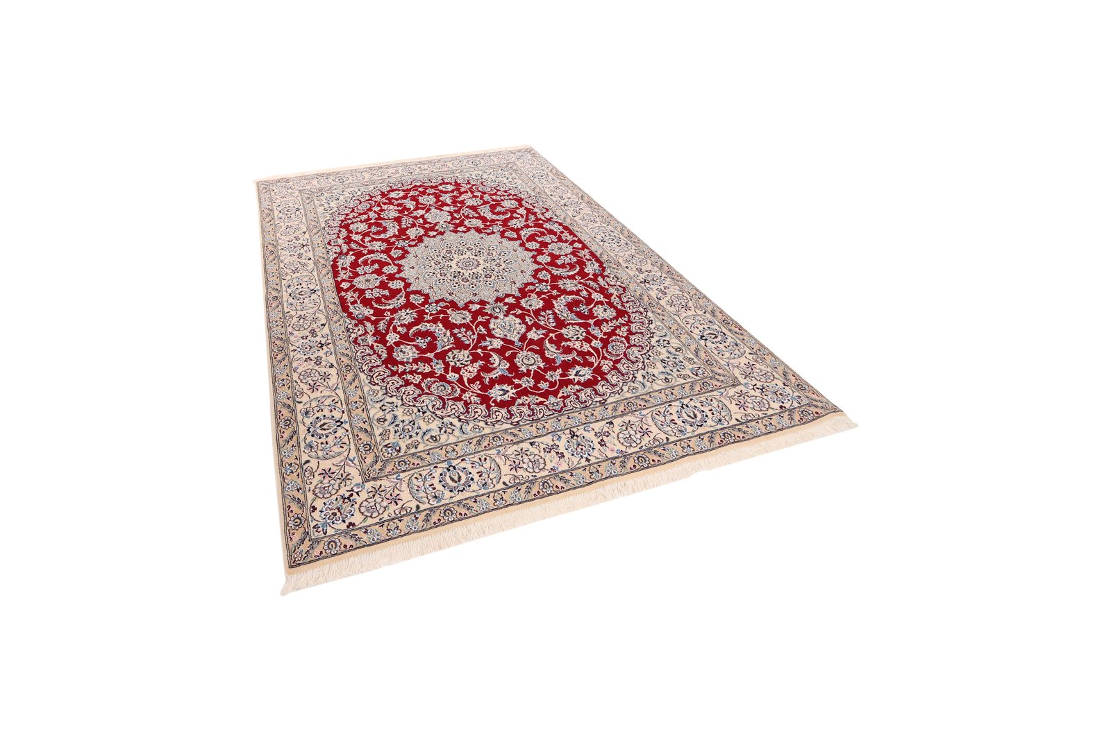 Nain 9La — Hand-knotted, 164x235 cm, Red, 100% Virgin Wool | View 5